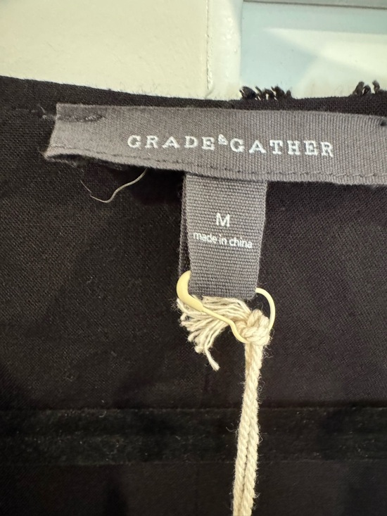 Textured Black Long-Sleeve V-Neck Babydoll Dress - Picture 3 of 7